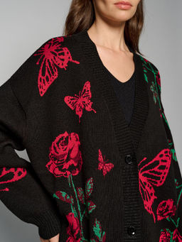 Кардиган женский 12521-54019 black/red - Eleganzza фото 4