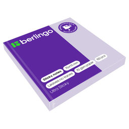 Цена за 2 шт. Блок самоклеящийся Berlingo "Ultra Sticky" 75*75мм 100л., пастель фиолетовый (LSn_39209)