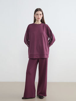 Bisiklet Yaka Oversize Kad?n Sweatshirt Tunik