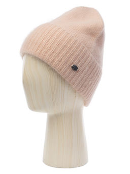 Шапка жен. пух норки+шелк+нейл LB-BR55032 l.pink