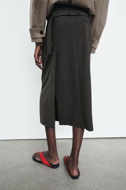 ZW COLLECTION STRAIGHT MIDI SKIRT - Zara фото 12