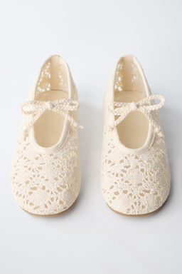 CROCHET BALLET FLATS - Zara фото 12