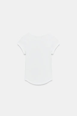 CAMISETA RIB MANGA CORTA / Blanco - Zara фото 8