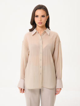 Блузка из органзы с эффектом креш - Marchello marchellini фото 3