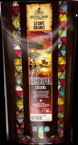 CAFE DE BROCELIANDE. Ethiopia 200 гр. мягкая упаковка ФРАНЦИЯ