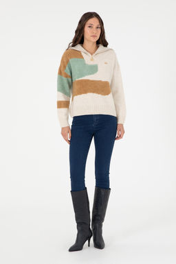 Женский кремовый свитер Неожиданная скидка в корзине - U.s. polo assn фото 11