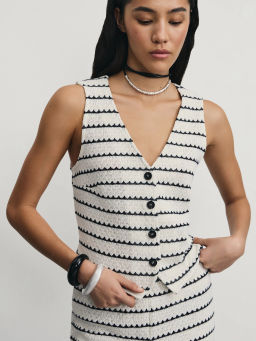 Жилет из фактурной вязки / Zarina  фото 3