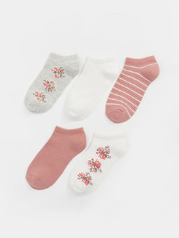 Desenli Kad?n Patik ?orap 5li