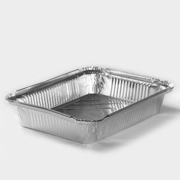 Цена за 2 шт. Формы для выпечки и запекания Доляна, набор 2 шт., 1.04 л, 22.5184.5 см, фольга, серебристые  фото 3