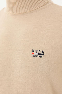 Мужской базовый свитер кремового меланжа - U.s. polo assn фото 7