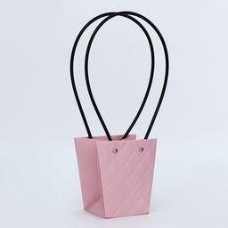 Цена за 10 шт. Сумка для цветов тиснение пудра влагостойкая, 12x12-8x8-12.5 см - UPAK LAND фото 5