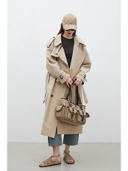 Manuka Camel Kopenhag Overs?ze Trenckot Camel - Waikiki фото 3