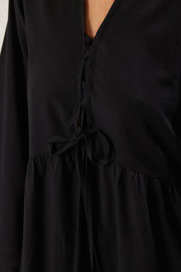 K?rm?z? Dokuma Buzgulu %100 Pamuk Maxi Plaj Elbise TBESS25EL00015 - Trendyolmilla фото 13