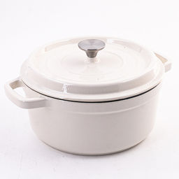 40632 Кастрюля чугун 3,6 л эмаль/покрытие белая MB (х2)