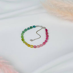 Браслет из Турмалина микс 16,5 см +