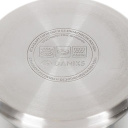Кастрюля нержавеющая сталь, 1.8 л, с крышкой, Daniks, Бонн, GS-01319-16CA (364384)  фото 9