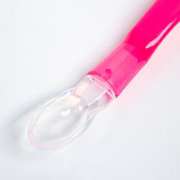 Ложка детская для кормления силиконовая, от 5 мес., цвет розовый