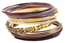 Браслет (кольца) PR3218 беж/кофе - Mini maxi фото 4