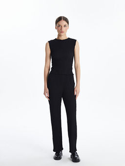 Bisiklet Yaka Dokulu Kad?n Ti??rt