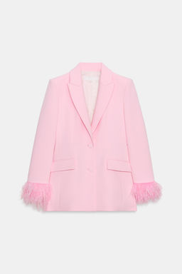 BLAZER HOMBRERAS PU?O PLUMAS SET / Rosa - Zara фото 9