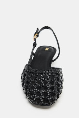 ZAPATO DESTALONADO TRENZADO / Negro - Zara фото 6