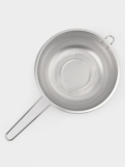 Дуршлаг Доляна «Марко», d=25 см, 43.5×25×9 см, длинная ручка, нержавеющая сталь, хромированный