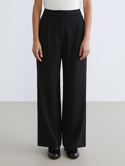 Loose Fit Geni? Pa?a Kad?n Pileli Pantolon