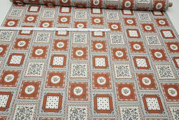 Сатин Асмина цв.т.оранжево-коричневый, ш.1.6м, хлопок-100%, 110гр/м.кв - Купава фото 2