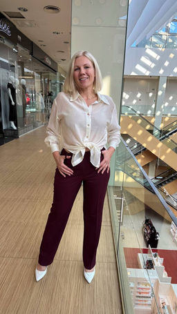 NOBBY, Женские брюки 21-204/2 (бордо)  фото 9