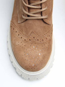 Ботинки 338.1541be. светло-коричневый замша/Шерсть