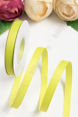 Лента репсовая 1 см*20 ярд "1 сорт" (SF-1346) желтый №231