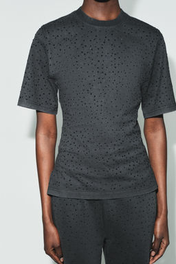 SHINY SHORT SLEEVE T-SHIRT - Zara фото 3