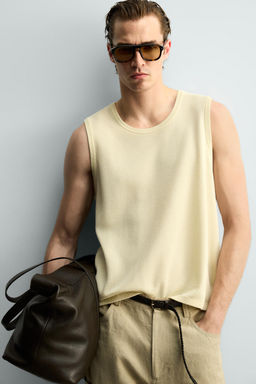 CHALECO PUNTO ESTRUCTURA / Beige claro - Zara фото 5
