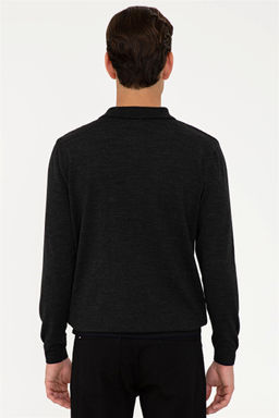 Мужской свитер антрацитового меланжа Неожиданная скидка в корзине - U.s. polo assn фото 3