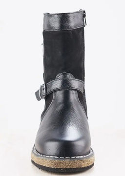 Монголки подростковые черные, войлочная подошва