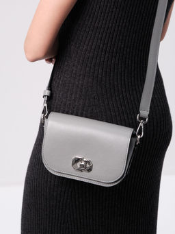 Сумка кожаная Deboro 30879 нельсон/светло-серый