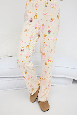 Ekru Y?lbas? Suprem Orme Pijama Tak?m? THMAW26PT00054 - Trendyolmilla фото 3