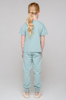 КР 301912/голубой прибой фуфайка (футболка) для дев