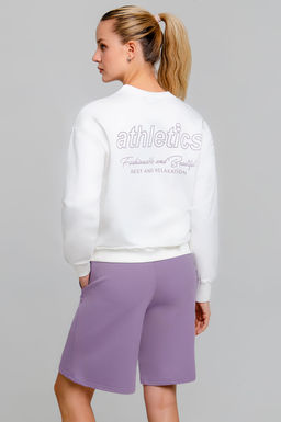 Арт. 5343 Костюм женский с шортами 42-50 (5 шт) Цвет:верх- белый, низ- кэмел - Калинка фото 11