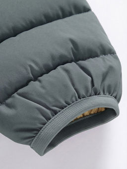 Куртка женская стёганая с капюшоном с графеновой подкладкой цвета хаки 9624_1Kh