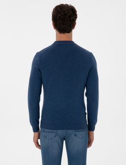 _ndigo Melanj Slim Fit _eyrek Yaka Basic Triko Kazak - Pierre cardin фото 5