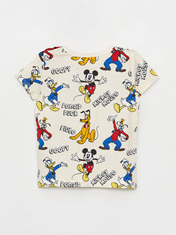 Bisiklet Yaka K?sa Kollu Mickey Mouse Bask?l? Erkek Bebek Pijama Tak?m? - Waikiki фото 3