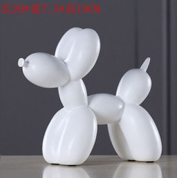 Статуэтка Собака 20х19 см / A26-Q1923E /уп 18/белая