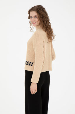 Женский свитер песочного меланжа - U.s. polo assn фото 12