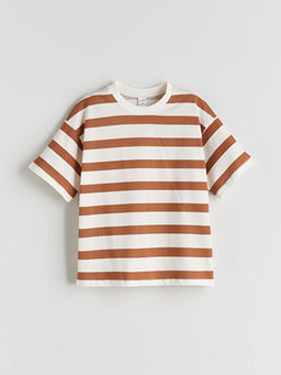 Bisiklet Yaka ?izgili Erkek ?ocuk Ti??rt