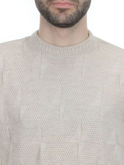 G636 LIGHT BEIGE Джемпер мужской (100% шерсть)