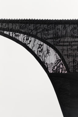 LACE THONG WITH FLORAL EMBROIDERY - Zara фото 6