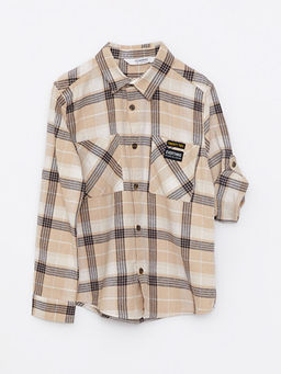 Uzun Kollu Ekose Desenli Pamuklu Erkek ?ocuk G?mlek - Waikiki фото 2