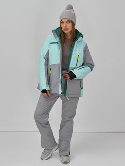 Горнолыжная куртка женская зимняя голубого цвета 7092Gl - Chunmai фото 8