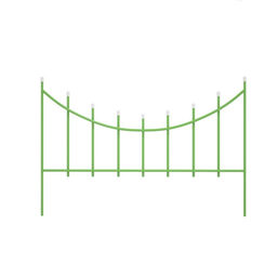 Заборчик садовый "Горизонталь" 60*82*410см (5дет)